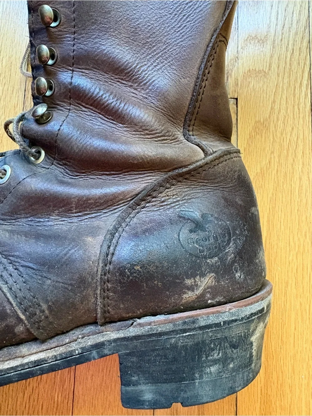 Georgia Boot Men’s Logger Steel Toe  Boots US Size 10.5 Brown